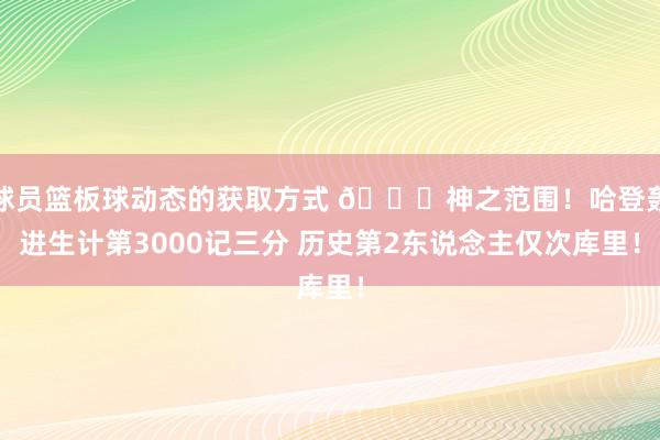 球员篮板球动态的获取方式 😀神之范围！哈登轰进生计第3000记三分 历史第2东说念主仅次库里！