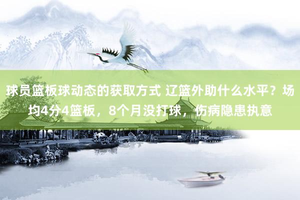 球员篮板球动态的获取方式 辽篮外助什么水平？场均4分4篮板，8个月没打球，伤病隐患执意