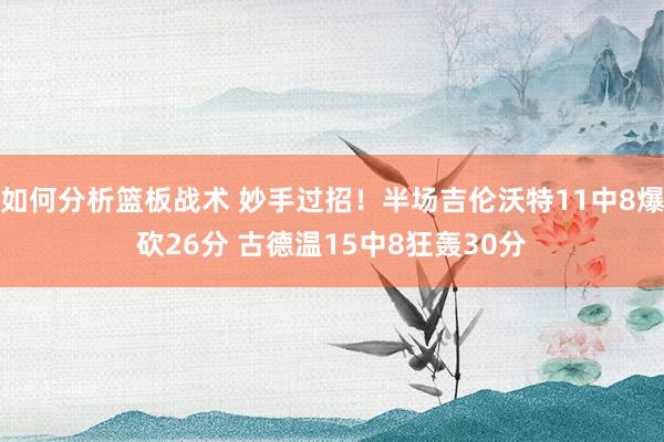 如何分析篮板战术 妙手过招！半场吉伦沃特11中8爆砍26分 古德温15中8狂轰30分