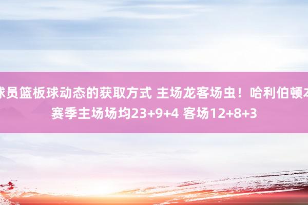 球员篮板球动态的获取方式 主场龙客场虫！哈利伯顿本赛季主场场均23+9+4 客场12+8+3