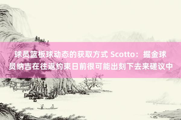 球员篮板球动态的获取方式 Scotto：掘金球员纳吉在往返约束日前很可能出刻下去来磋议中