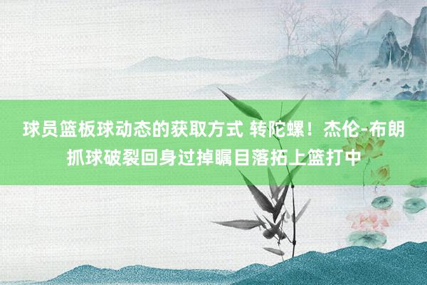 球员篮板球动态的获取方式 转陀螺！杰伦-布朗抓球破裂回身过掉瞩目落拓上篮打中